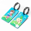 New products 3d pvc rectangle luggage tag with custom logo
