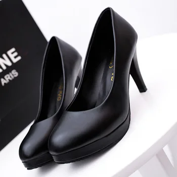 black platform flat shoes