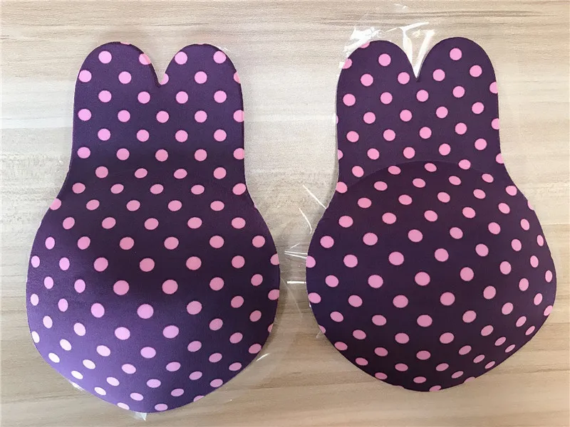 BIG SIZE Women Silicone Self-Adhesive Sticky Bra Strapless Push Up Seamless Invisible Bra Sexy Rabbit Ears Underwear For Wedding