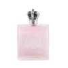 High end 80ml square shaped glass perfume bottle with aluminum pump