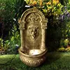 Lion Head Resin Fountain Solar Water Fountain features