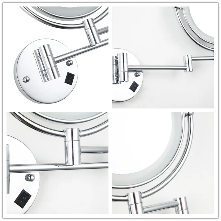 Professional Design Vanity Case With Light Mirror Wire Frame Mirror