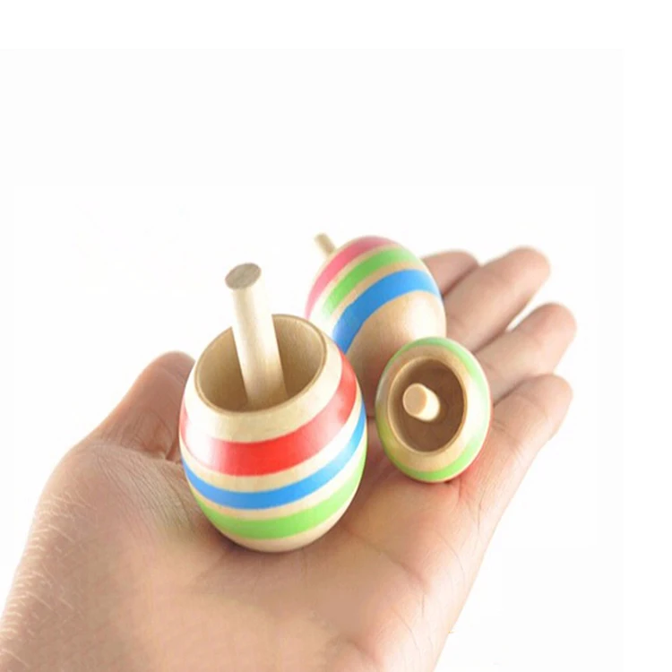Hot Selling Wooden Traditional Classic Toy Japanese Spinning Top For