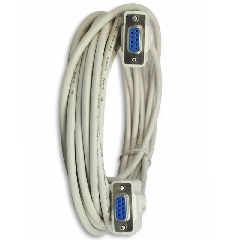 25 Foot Db9 9 Pin Serial Port Null Modem Cable Female / Female Rs232