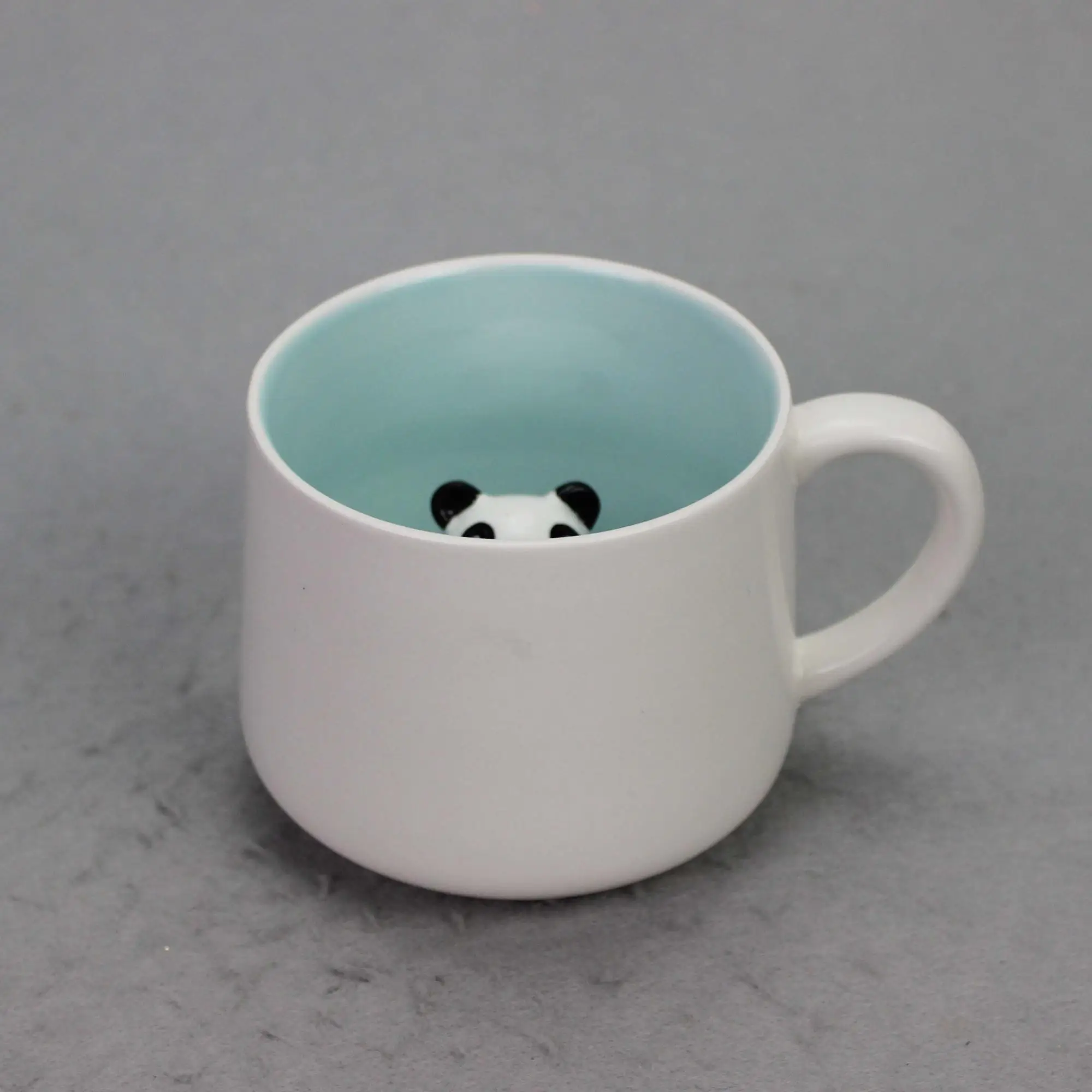 3d Lucu Kartun Miniatur Patung Hewan Keramik Cangkir Kopi Panda