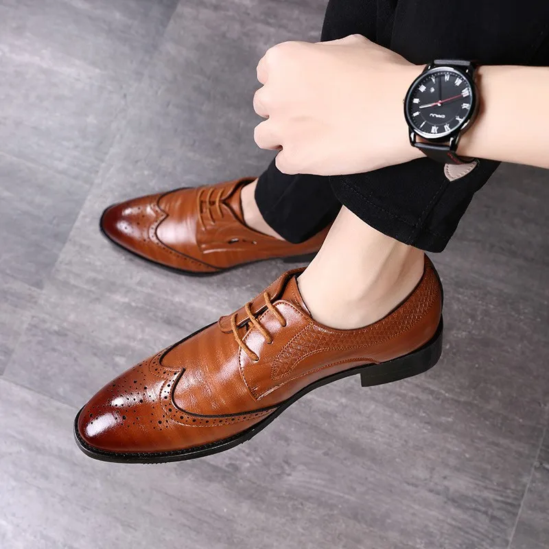 Ss0461 Korean Style Men Dress Loafers 2019 Latest Red Dress Shoes For ...