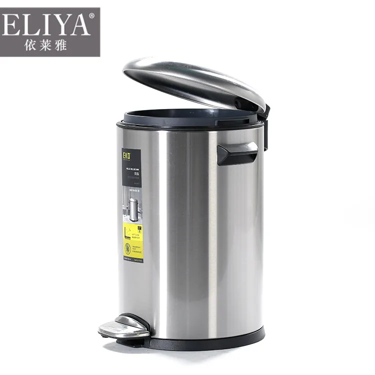 Stainless steel trash can for hotel room