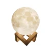 USB chargeable led night lamp bedroom use creative style 3d led moon
