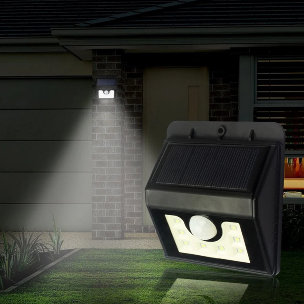 Hanging Outdoor Wall Lamp Ip65 Waterproof 8 Led Solar Motion Sensor ...