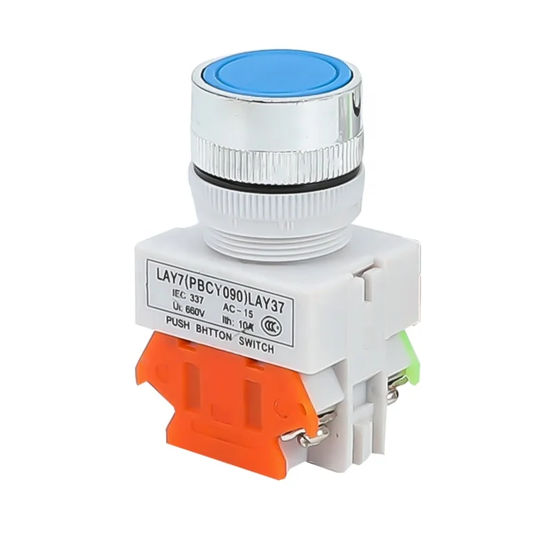 LAY3711BN PBC Y090 Spring return pushbutton switch, View Spring return