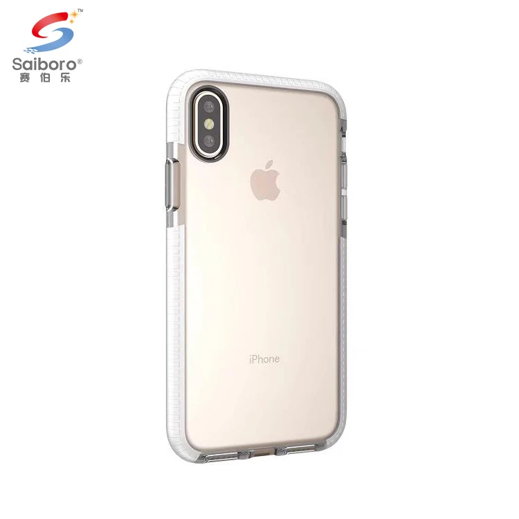New craft dual-color anti-skid for iphone x case custom clear hard for iphone x clear case thin