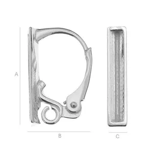 Silver earring hook, silver findings, jewelry supplis, lever back