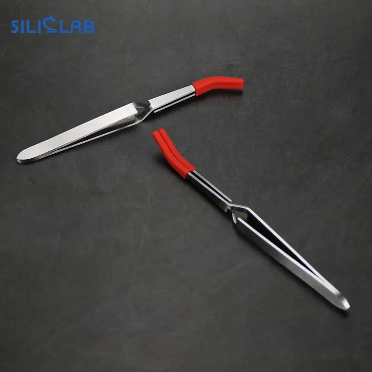 Stainless Steel Fine Tip Tweezers Smoking Dab Tweezers With Silicone