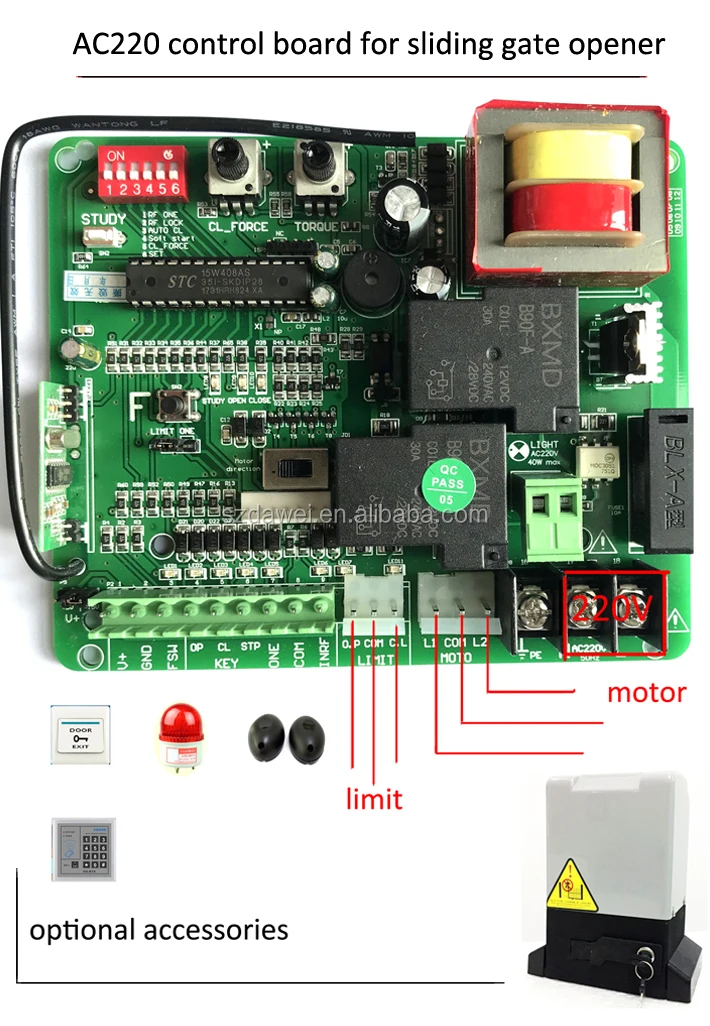 Ac220v Universal Control Board For Sliding Gate Opener K328 Type
