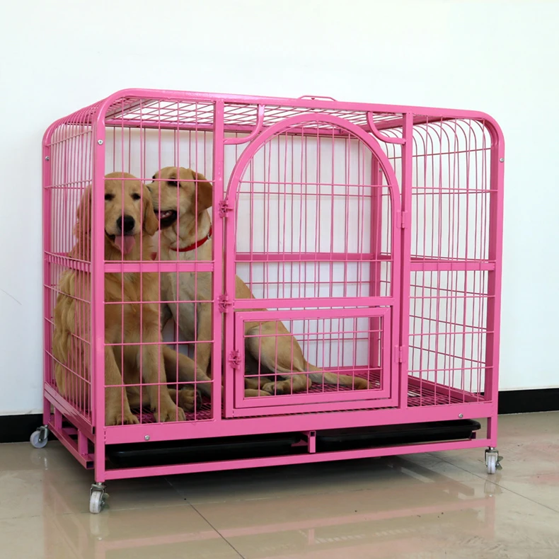 Heavy Duty Outdoor Dog Pet Cages Houses / Large Outside Metal Tube Dog