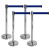 Eroson Retractable Belt Queue Line Stand Rope Barrier Crowd Control Stanchion
