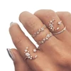 2019 high quality 925 sterling silver unique design open adjust size cz moon star ring for christmas