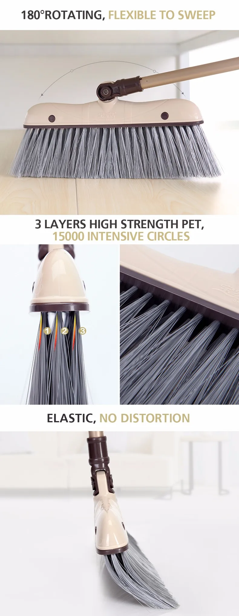 Household Long Adjustable Broom Handle Plastic Broom And Dustpan Set Buy Dustpan And Brush Set