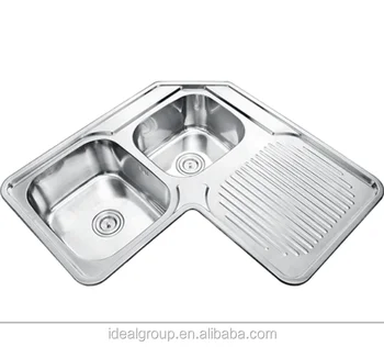 Triangle 90 90 Stainless Steel Special Design Above Counter For Kitchen Corner Sink Buy Triangle Kitchen Sink Stainless Steel Special Design Kitchen