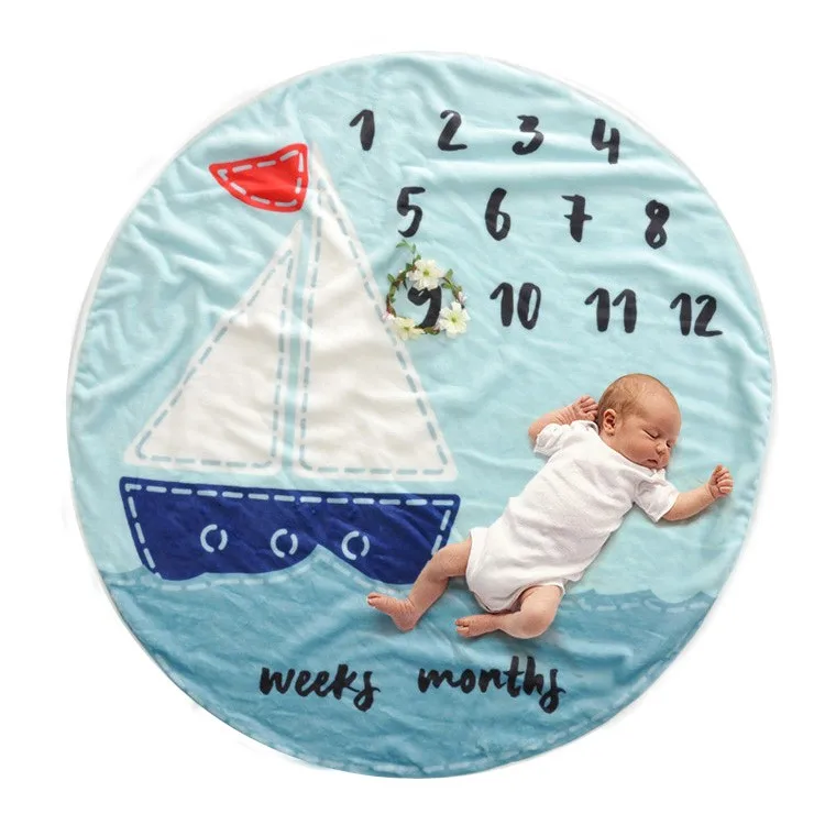 Wholesale Custom Organic Cotton Polyester Fleece Baby Monthly Milestone Blanket Buy Baby