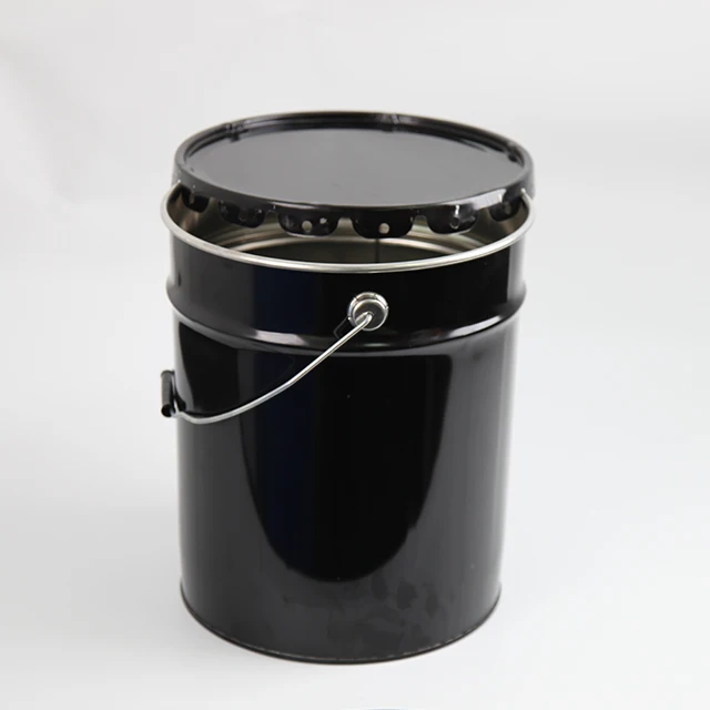 Conicial Round Black 19 Liter Tins 5 Gallon Metal Can Buy 5 Gallon Metal Tin Can,Pail Bucket 5