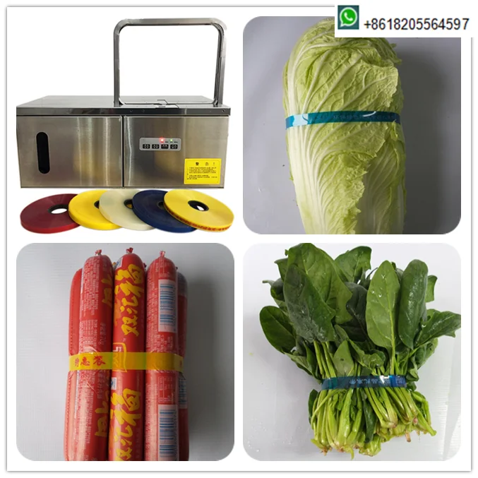 12mm width automatic strapping vegetable desktop machine