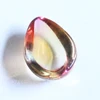 pear shape mixed color glass stone good polished glass stone for decoration