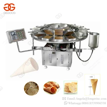 Semi Automatic Gas Heating Ice Cream Cone Rolling Baking 