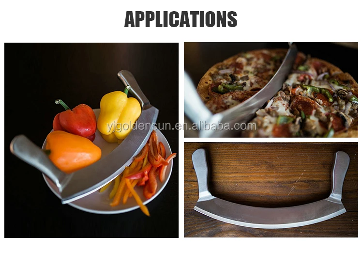 12 Inch Stainless Steel Double Handle Pizza Cutter With Protective