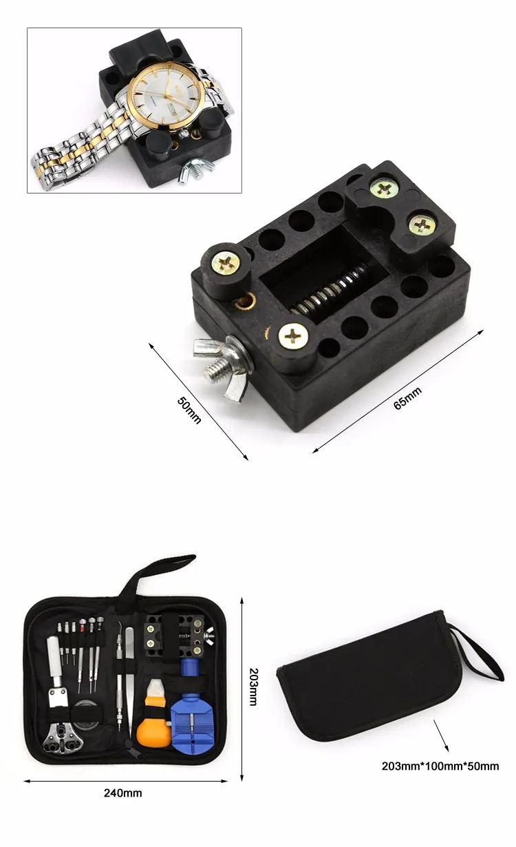 13 in 1 Portable DIY Disassemble Repair Watch Kit Set Cheap Watchmaker Tool Kit