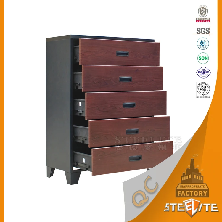 Wooden Transfer Office Cupboard Design 5 Drawer File Cabinet