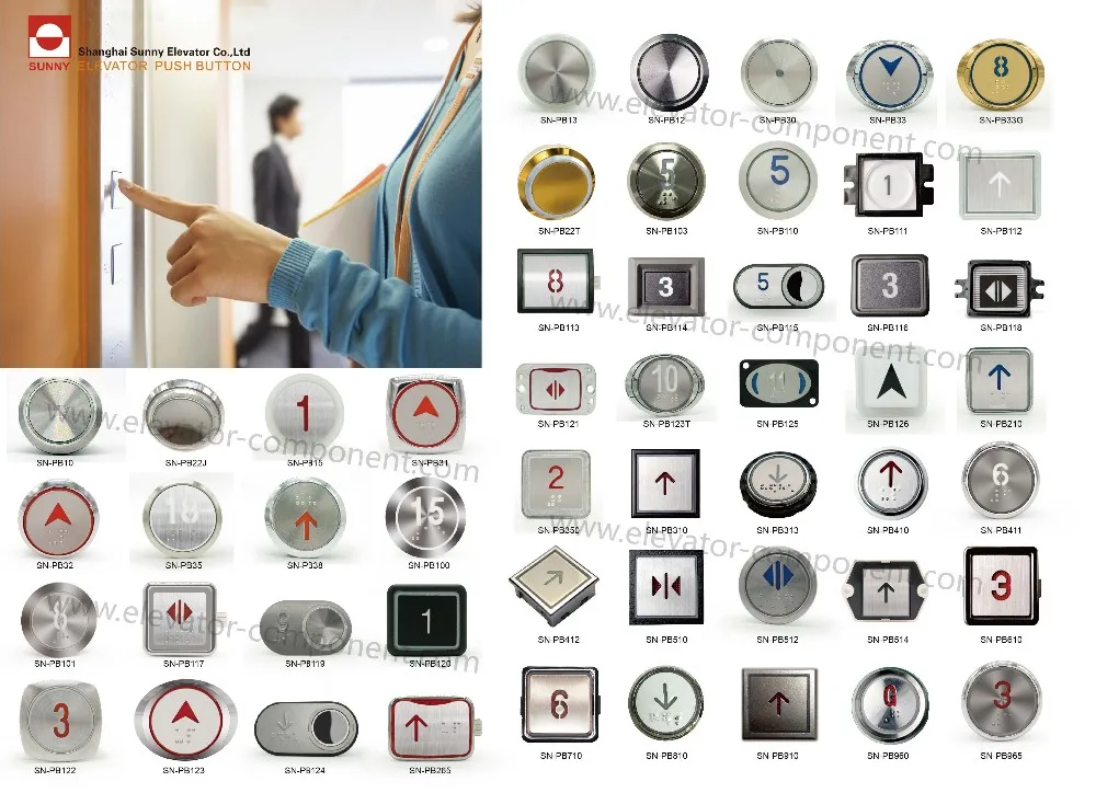 Lift push buttons with numbers and braille code Vector Image