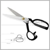 Fashion Design Using Large Sized 12" Durable Stainless Steel Shears for Fabric Cutting CC-12S