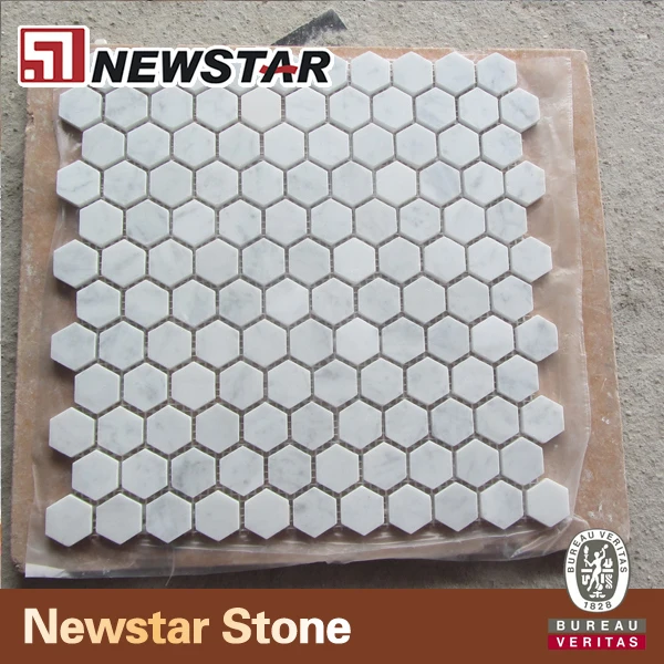 baja precio de mosaico de mármol blanco del azulejo del piso de diseño