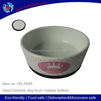 ceramic dog bowl with rubber bottom