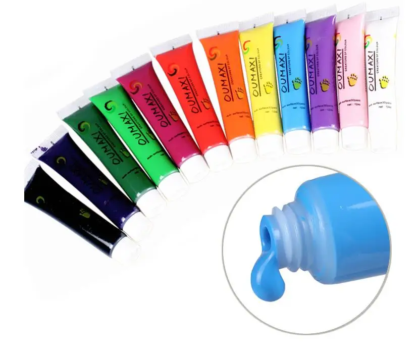 12 Colors 3d Acrylic Oumaxi Nail Paint Set Buy Acrylic Color Nail Art Paint Set,Nail Art Acryl