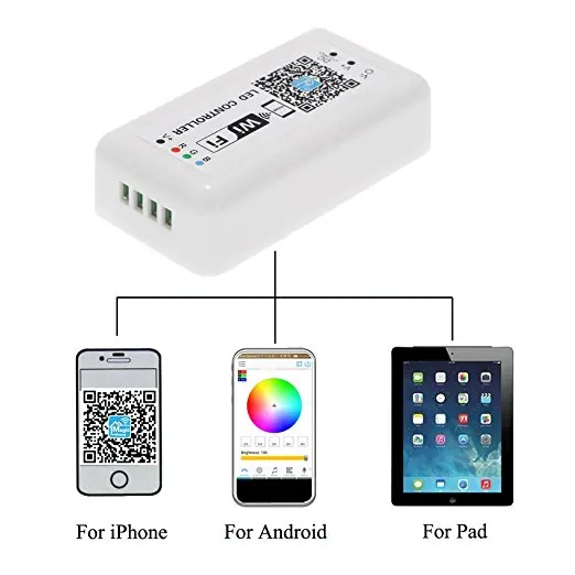 Hot sale WiFi LED Smart Controller for RGB LED Strip Light Suitable for Android and IOS System Mobile Phone APP with factory prx