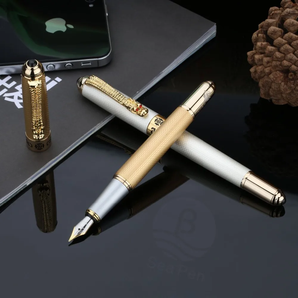 Gold Sliver Heavy Weight Dragon Fountain Pen Buy Fountain Pen