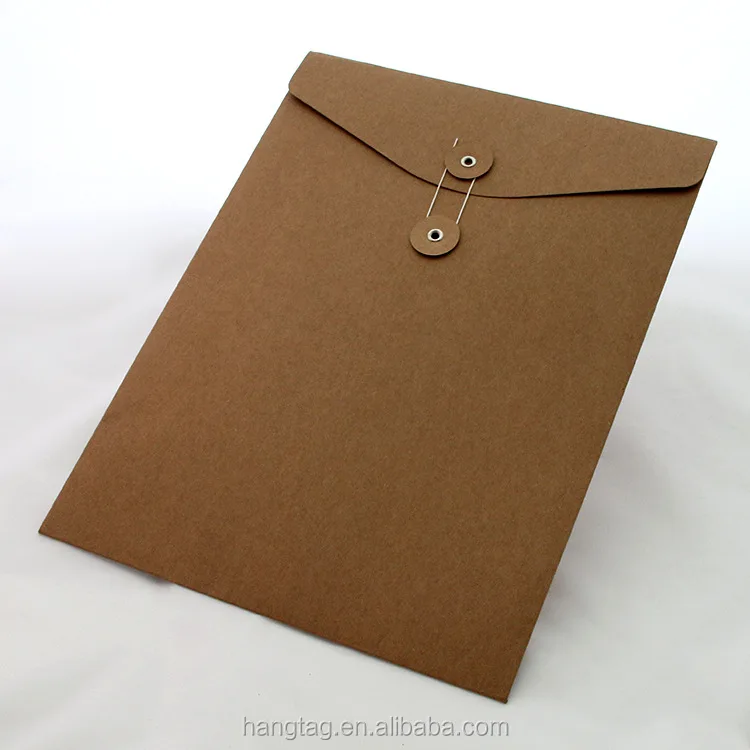 Button And String Closure Kraft Paper Envelope Buy Button Kraft Envelope,Button String