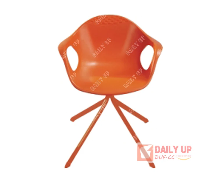 Fashion Plastic Cafe Chair with Armrest Milt-Colour Plastic Lobby Armchair Furniture Living Room Chair