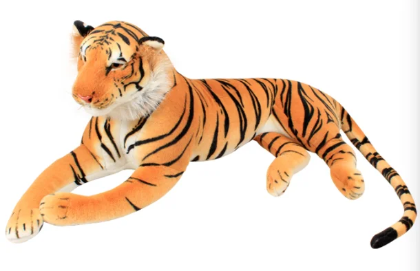 lifelike stuffed tiger