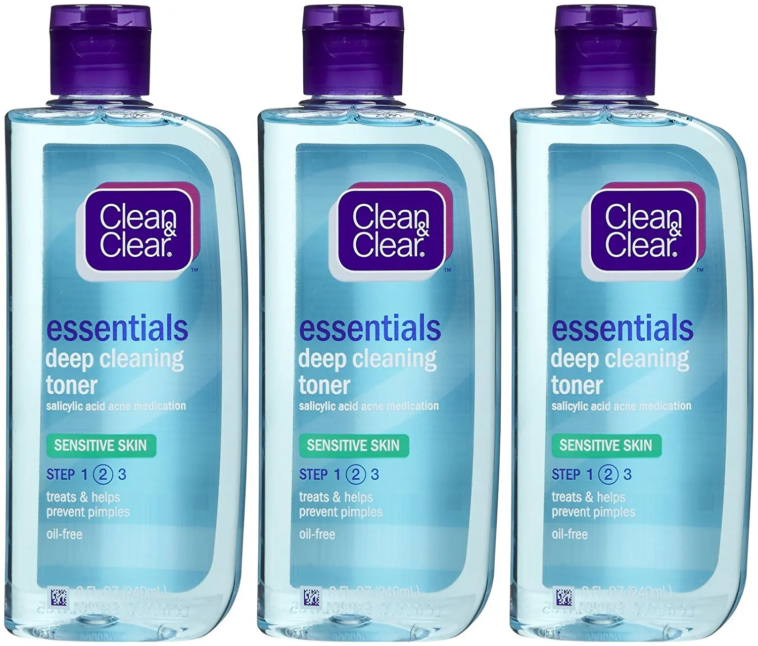 Clean & Clear Deep Cleaning Face Astringent, Sensitive Skin, 8 oz, 3 pk...