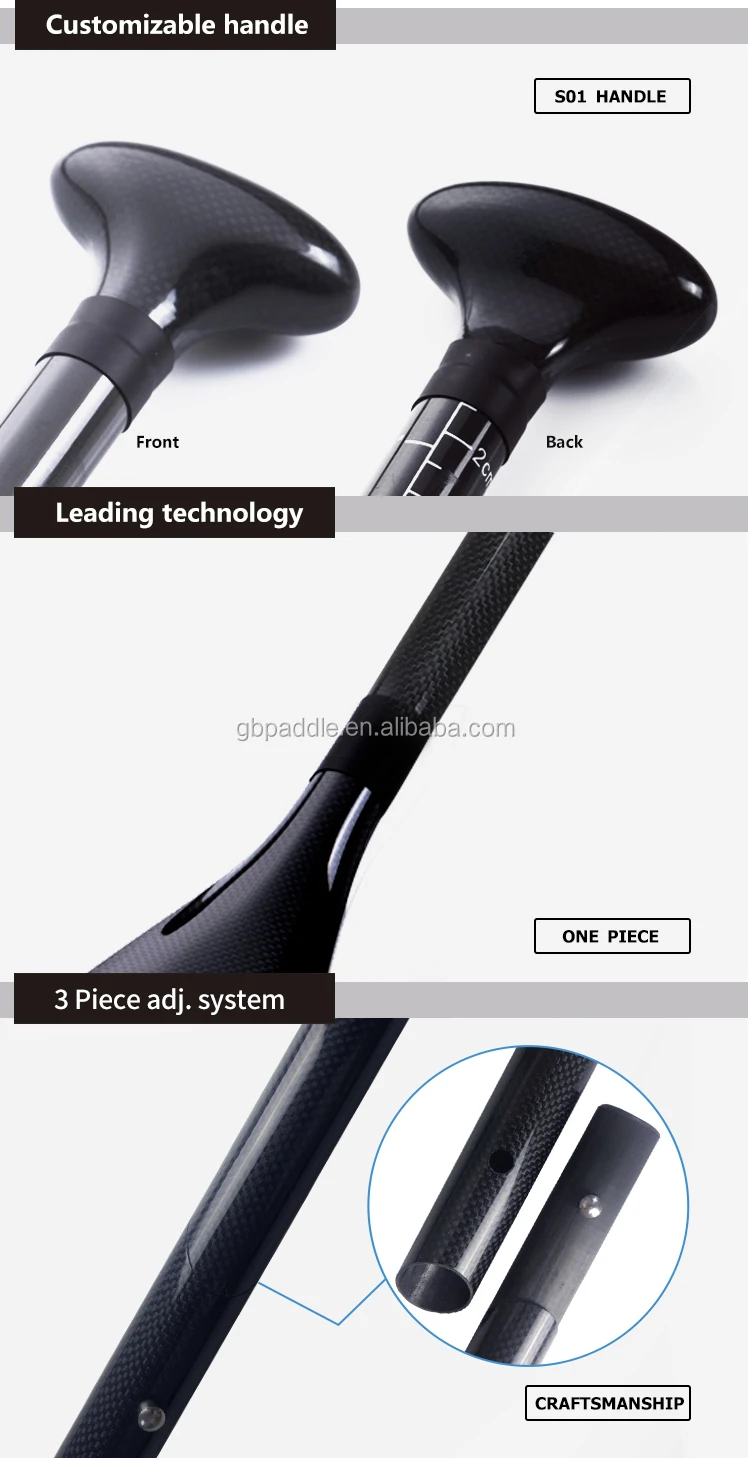 Gbpaddle One Piece Fixed Length Sup Paddle Carbon Fiber Sup Paddle