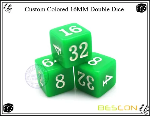 10pcs 16mm D6 Dice Six Sided Die with Numbers for Party Club Pub Board BR 