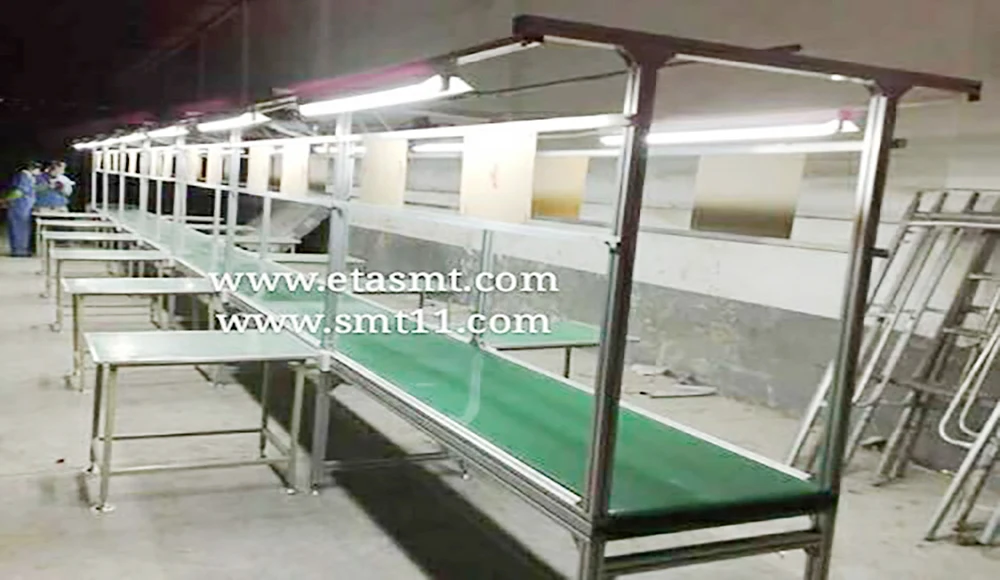 Transport Boxes Machine System Aluminium LED Light Belt Conveyors Mobile Phone Assembly Line 3