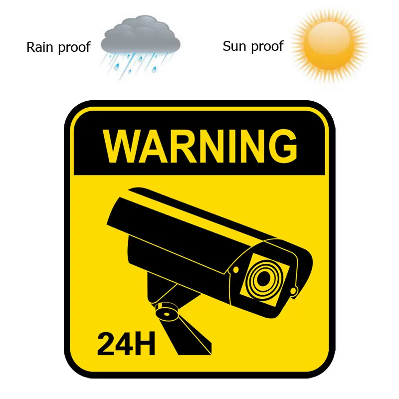 Cctv Keamanan Kamera Surveillance Peringatan Tanda Stiker 