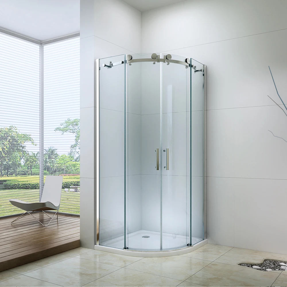 Ex-805 8mm Roller Sliding Glass Corner Shower Cubicle Shower Box - Buy ...