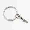 DIY Combination Keychain 1.5*25mm Flat Split Ring+1.2*8mm Jump Ring+1.2*4Links Chain Stainless Steel Split Ring With Chain