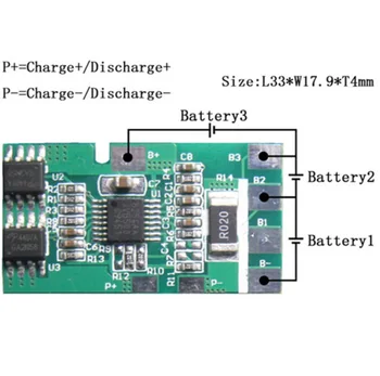 18650 Li Ion Pcm  Laptop Battery Pcb  Board 14 8v 4s 4a Bms 