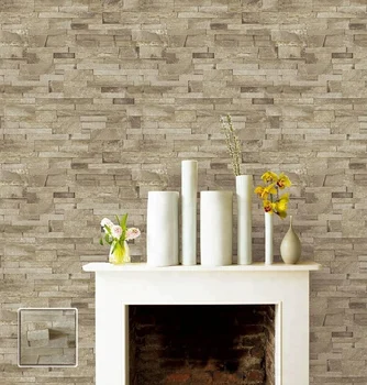 Chinese Manufactory Price Modern Pvc 3d Brick Wallpaper Stone